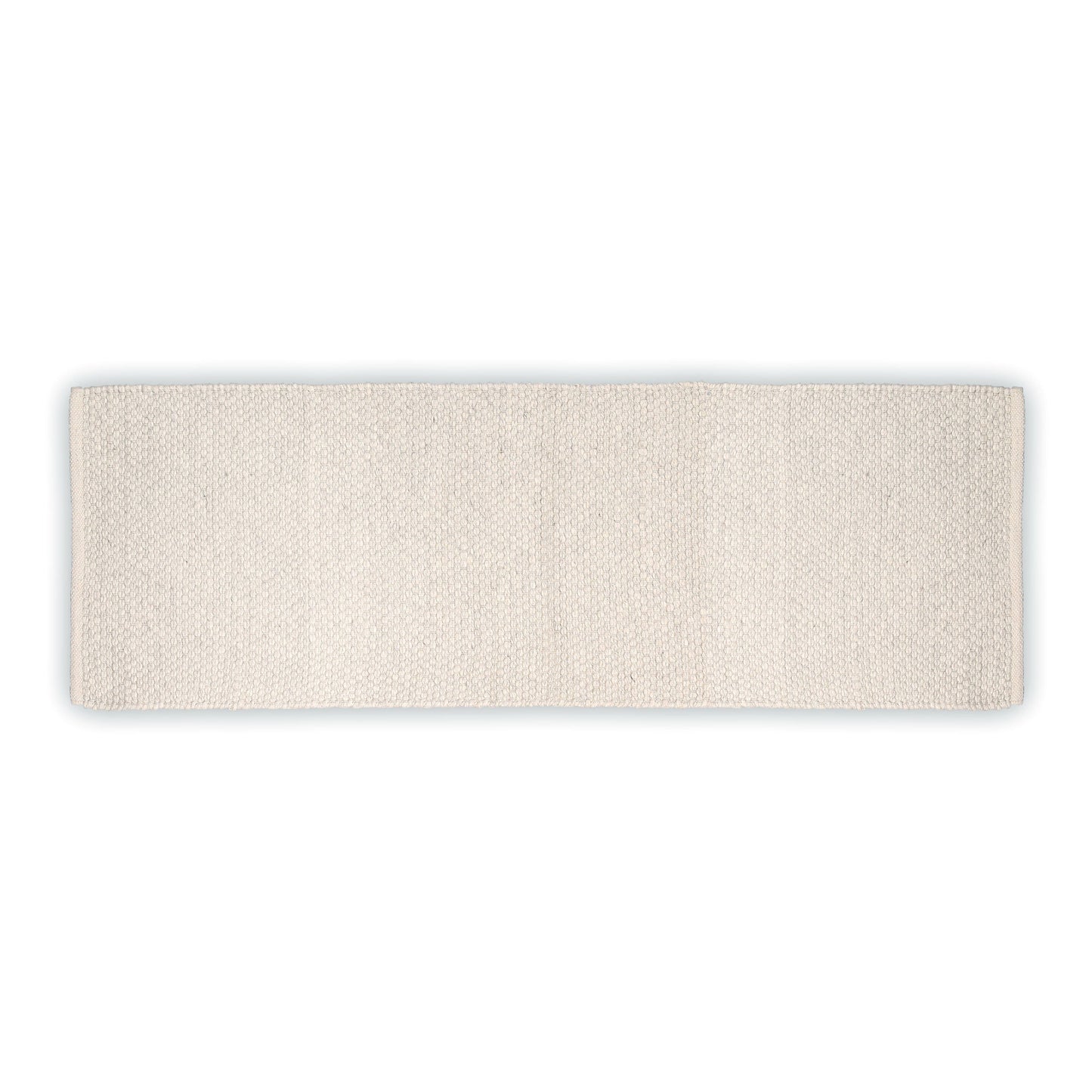 Hand Woven Wool Area Rug Woven Solid Off White
