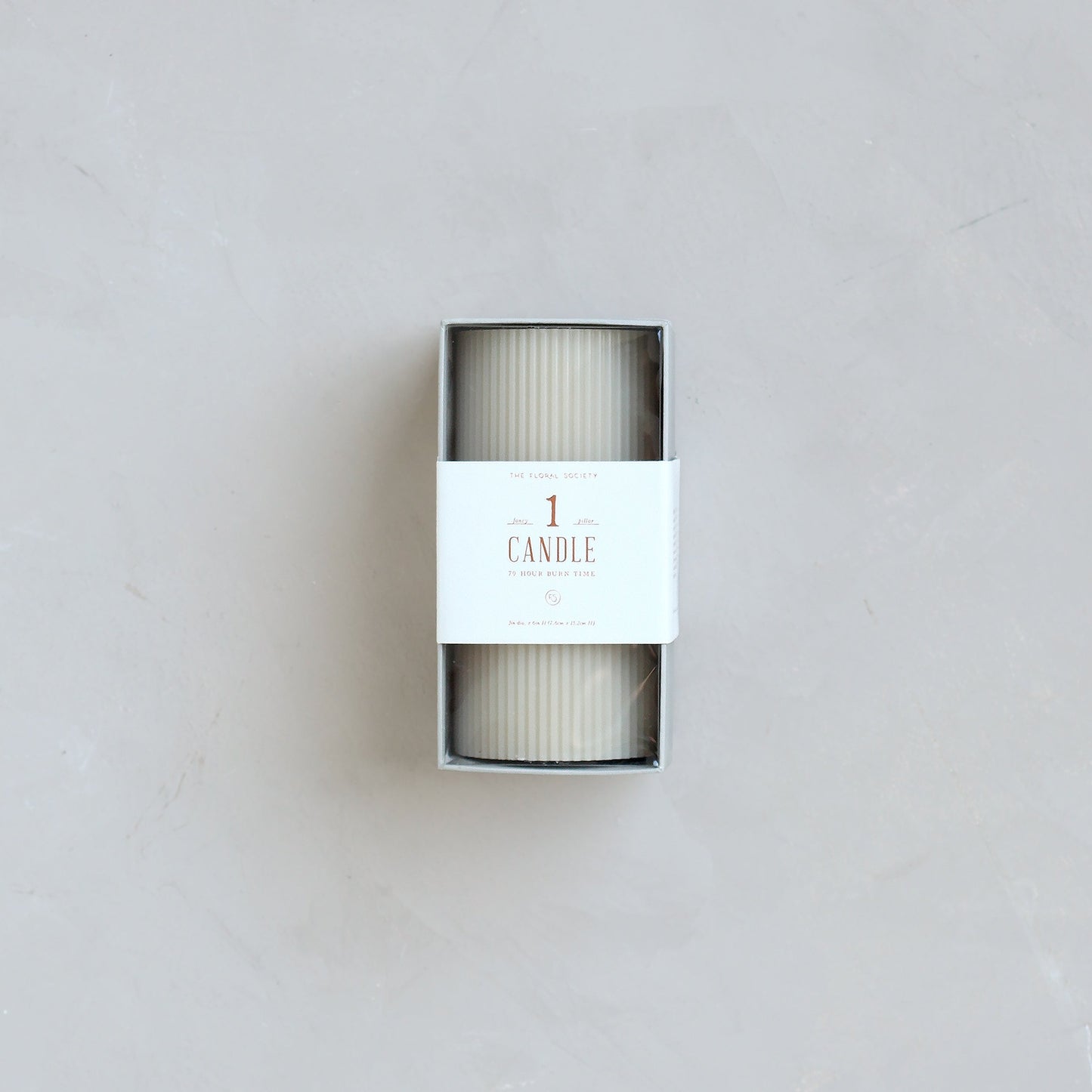 Fang Ribbed Pillar Candle