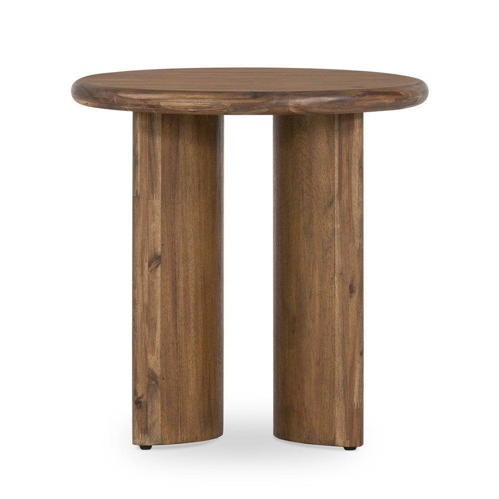 Paden End Table-Seasoned Brown Acacia