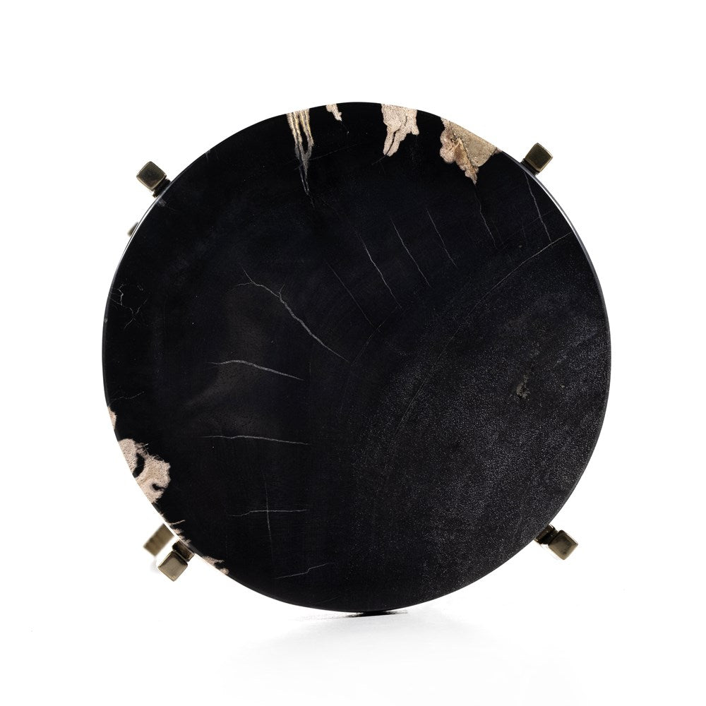 Jonty Round End Table-Dark Petrified
