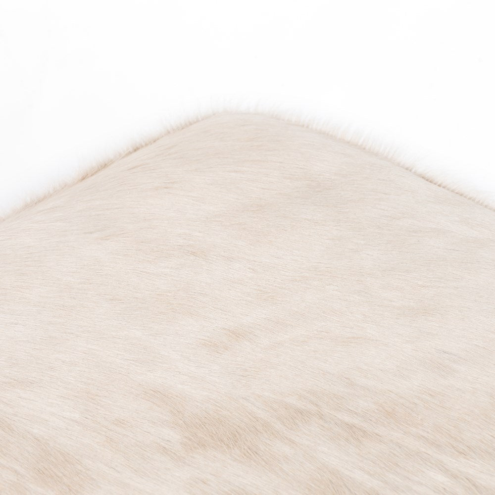 Oaklynn Ottoman-32"-Buff Hair On Hide