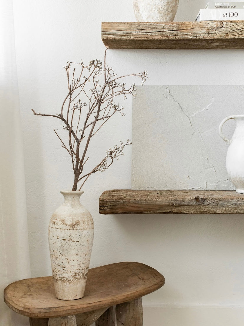 Rustic Urn Vase - Hazelnut