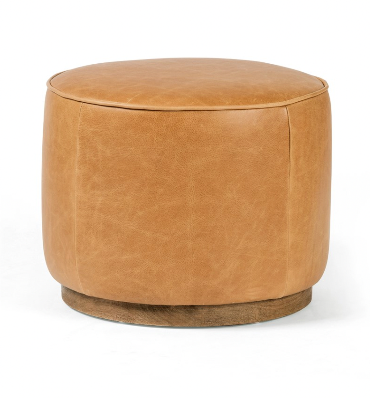 Sinclair Round Ottoman- Butterscotch