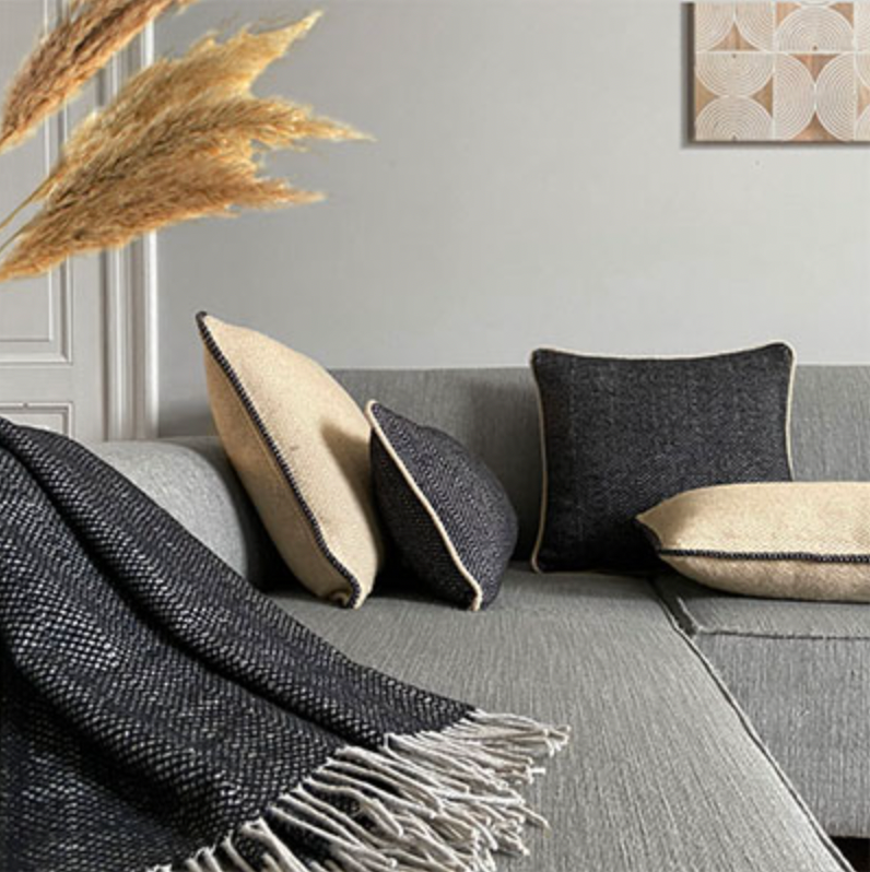 Leora Pillow 20x20, Black