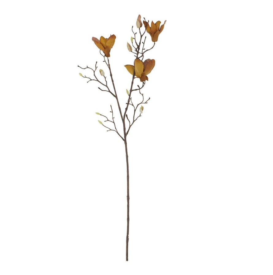 Magnolia Brown Flower Faux