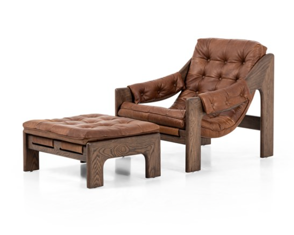 Halston Chair W/ Ottoman