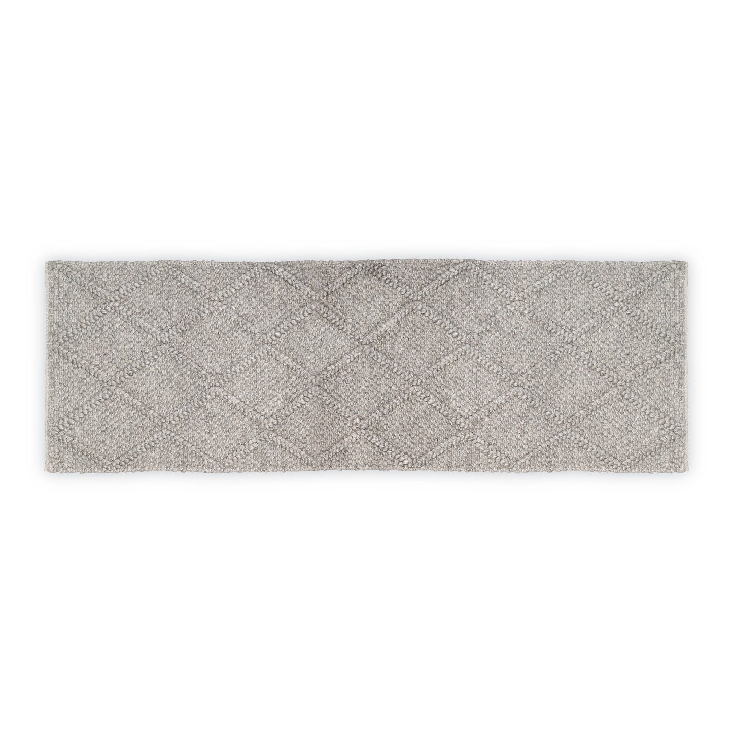 Hand Woven Wool Area Rug Footmat Doormat Woven Brown Long Ha
