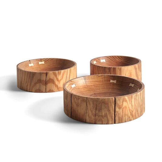 Natural Pine Bowls Set of 3