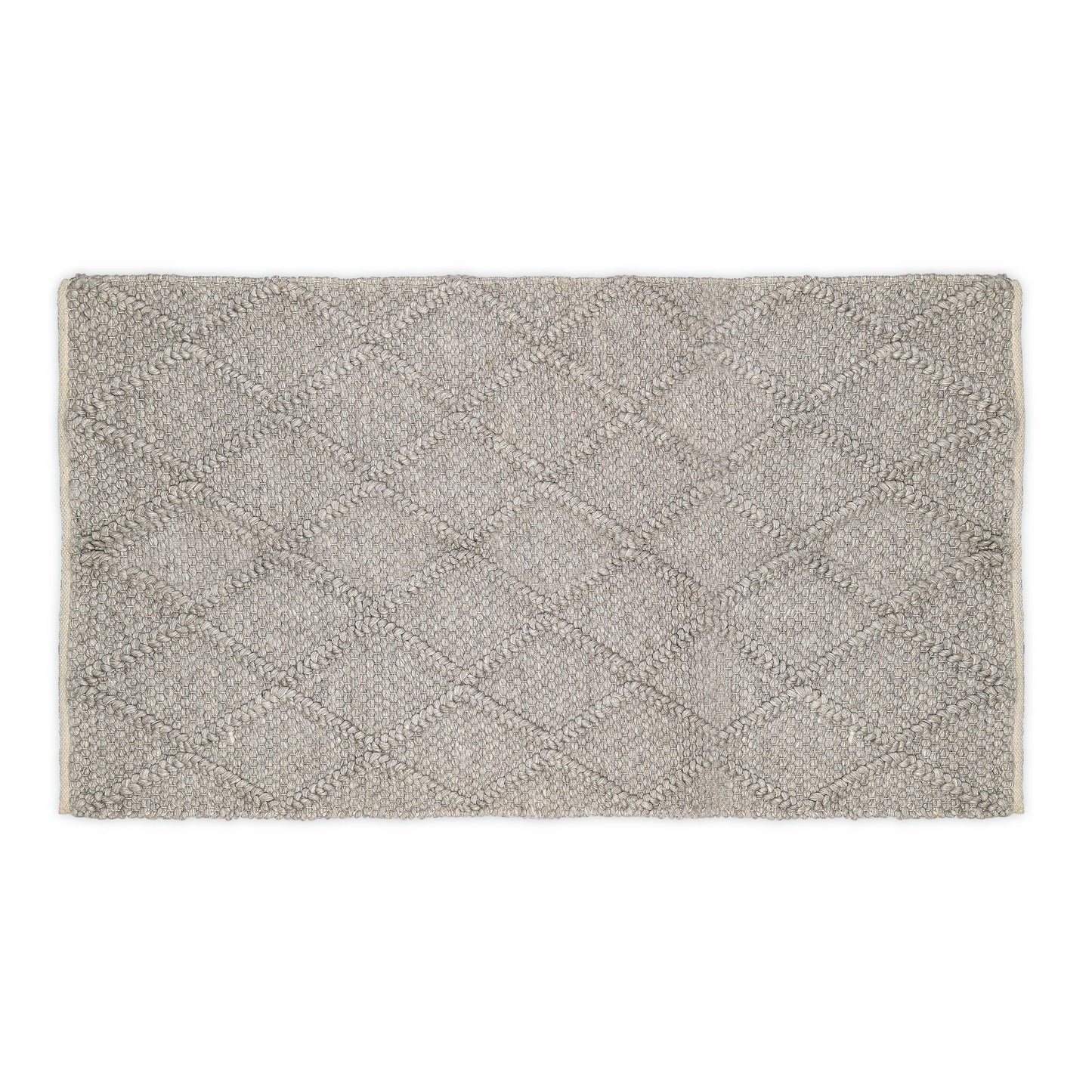 Hand Woven Wool Area Rug Footmat Doormat Woven Brown Long Ha