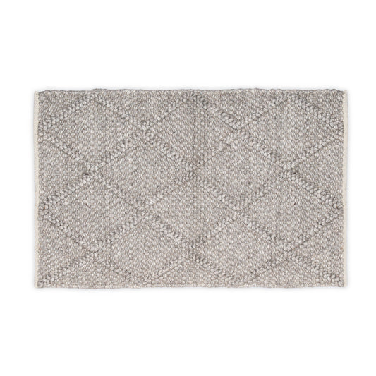 Hand Woven Wool Area Rug Footmat Doormat Woven Brown