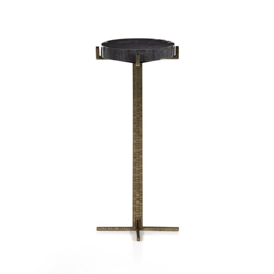 Jonty Round End Table-Dark Petrified