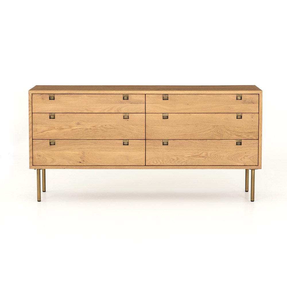Carlisle 6 Drawer Dresser | Natural Oak