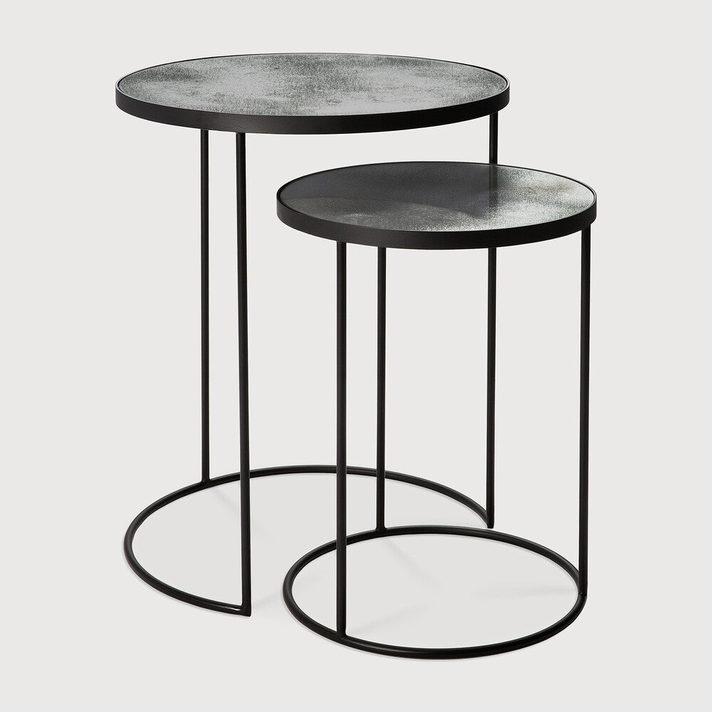 Clear Nesting Side Table Set