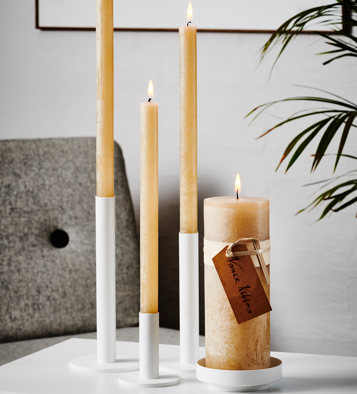 Timber Taper Candle